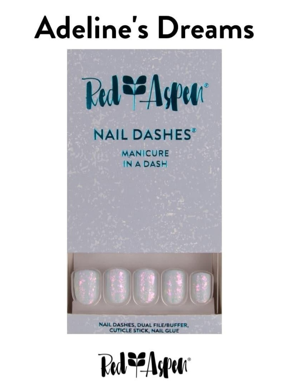 NB Red Aspen Adeline’s Dreams Press-On Nail Dashes